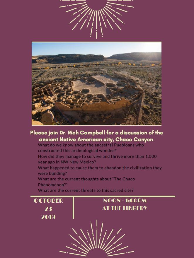 Dr. Rich Cambell presentation image at Chaco Canyon